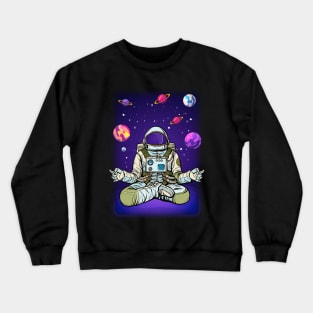 Meditating Astronaut 2 Crewneck Sweatshirt